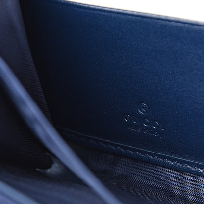 Gucci X MLB Guccissima Signature NY Yankees Embroidered Zip Around Wallet Royale Ivory 6 of 7