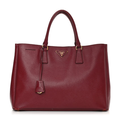 Prada Saffiano Lux Large Tote Cherry 1 of 24
