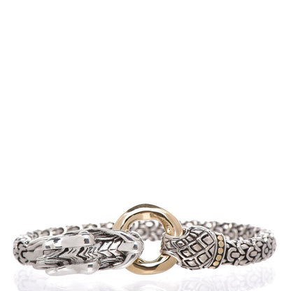 John Hardy Sterling Silver 18K Yellow Gold 6mm Naga Dragon Bracelet 4 of 7