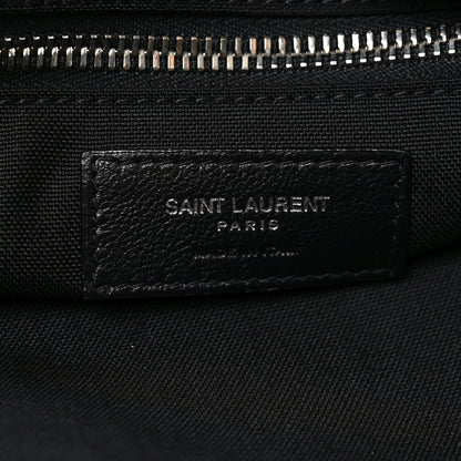 Saint Laurent Lambskin Embossed Logo Holdall Bag Beige 6 of 10