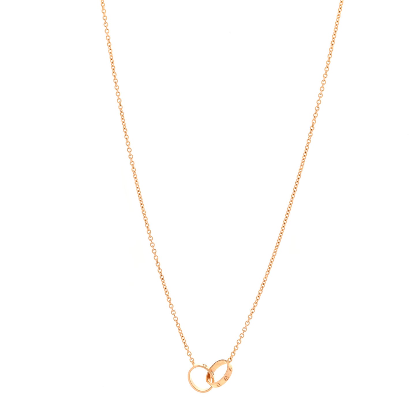 18K Yellow Gold Interlocking LOVE Necklace
