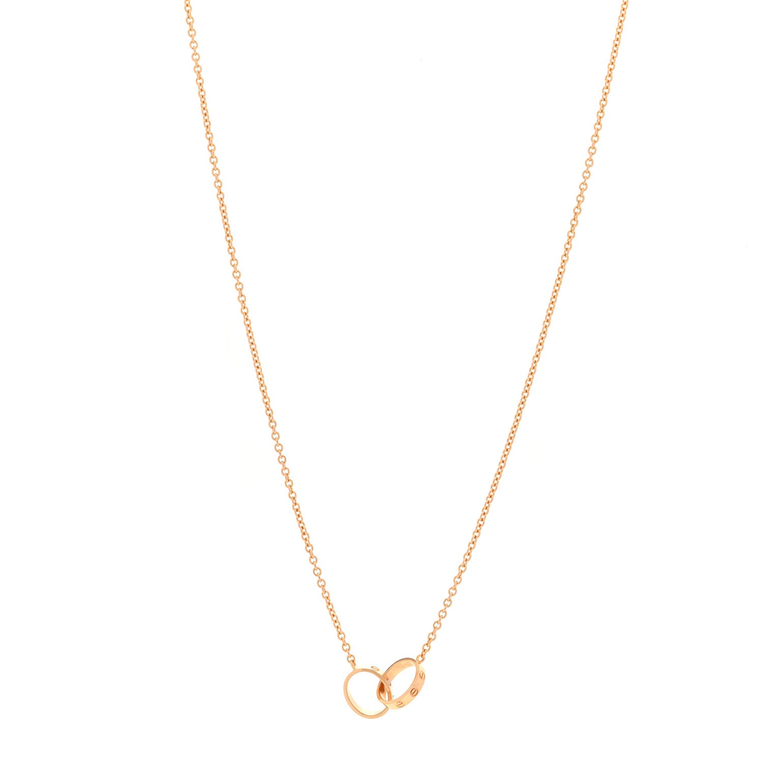 Cartier 18K Yellow Gold Interlocking LOVE Necklace 1 of 5