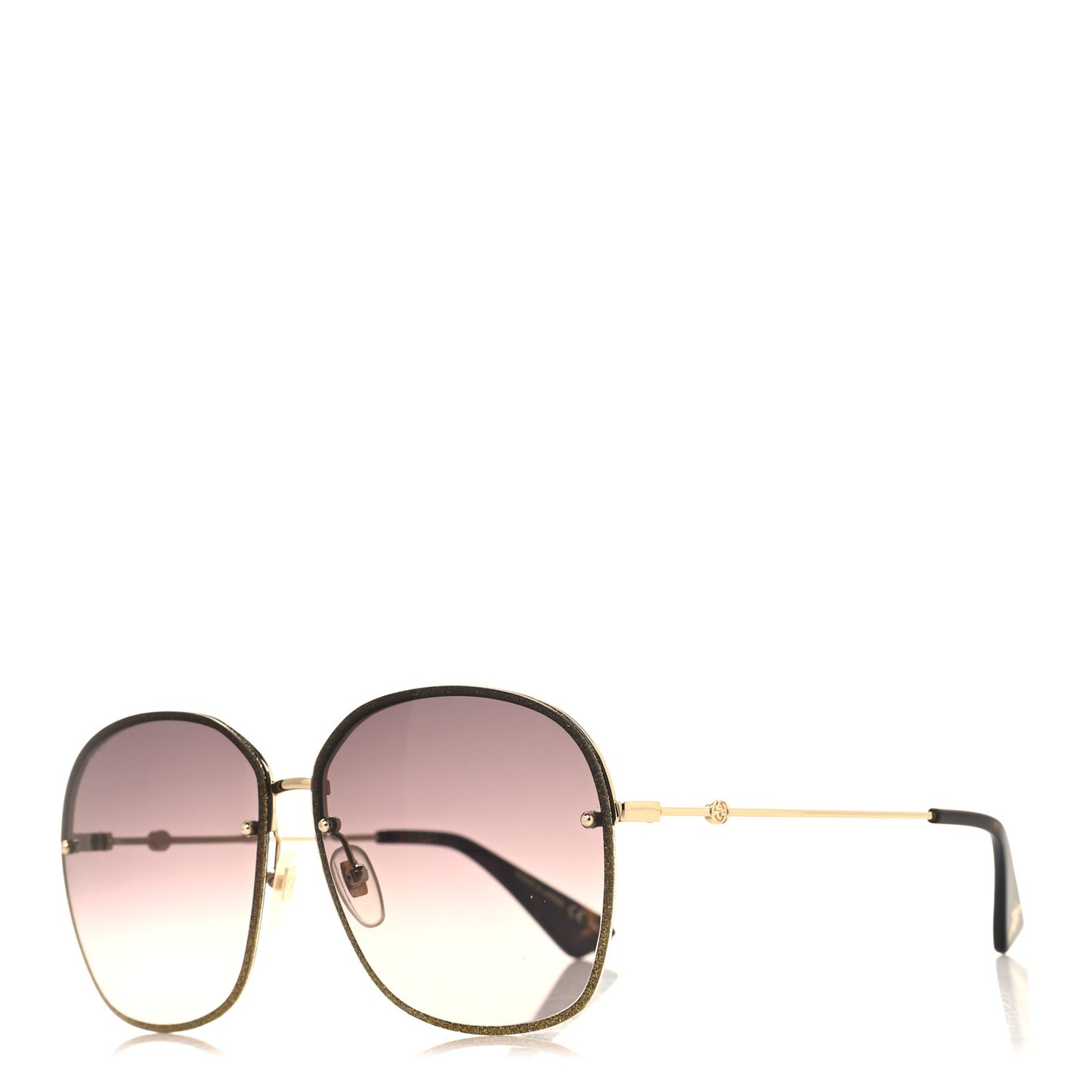 Square Frame Sunglasses GG0228S Gold