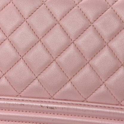 Chanel Lambskin Quilted Medium Boy Flap Light Pink 12 of 17