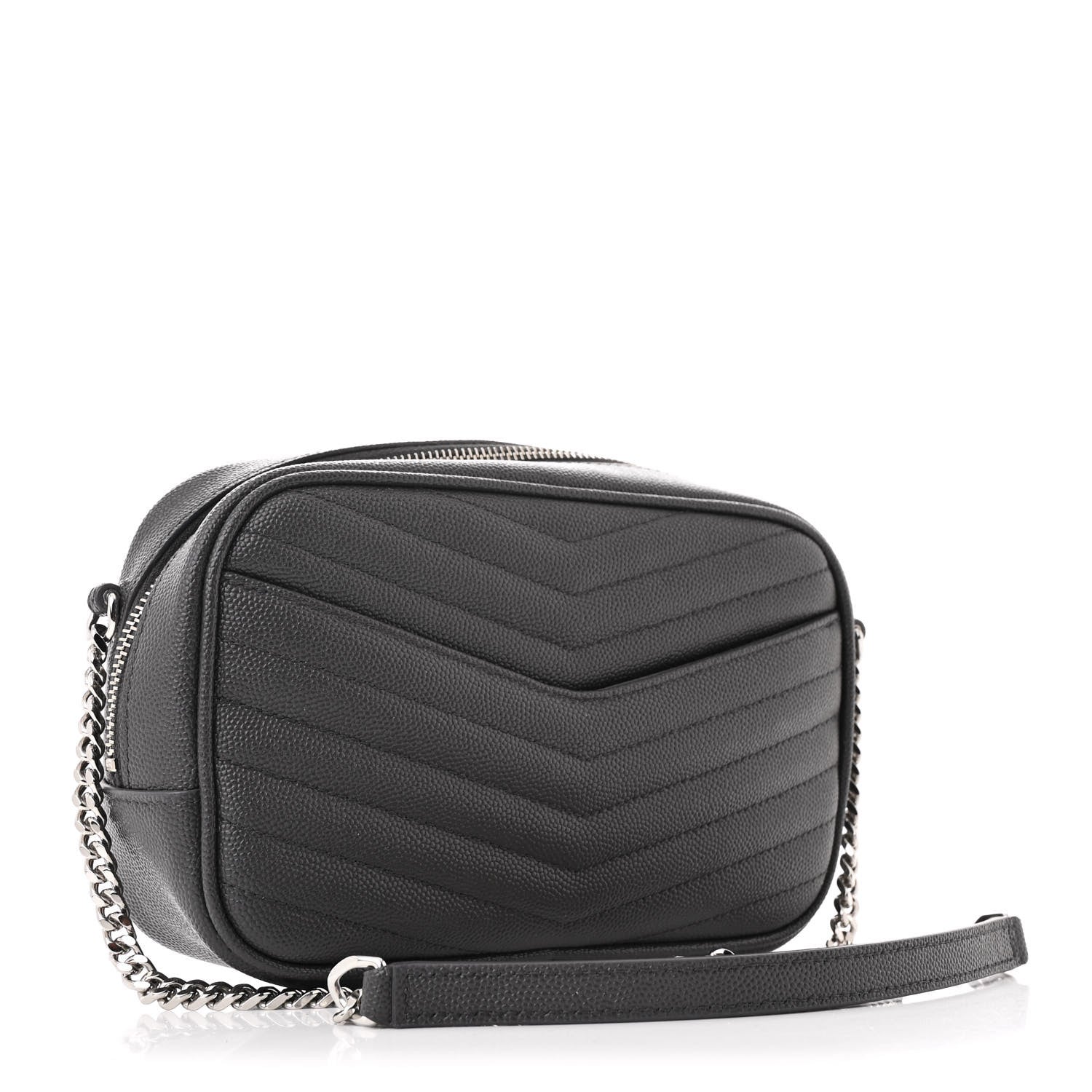 Saint Laurent Grain De Poudre Matelasse Monogram Mini Lou Camera Bag Storm 3 of 10