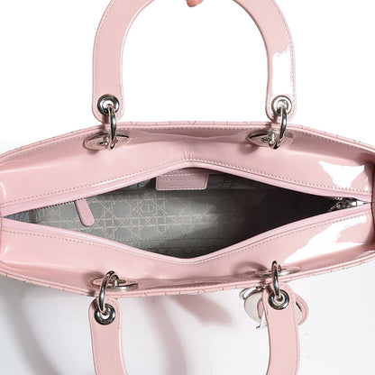 Christian Dior Patent Cannage Large Lady Dior Light Pink 3 of 9
