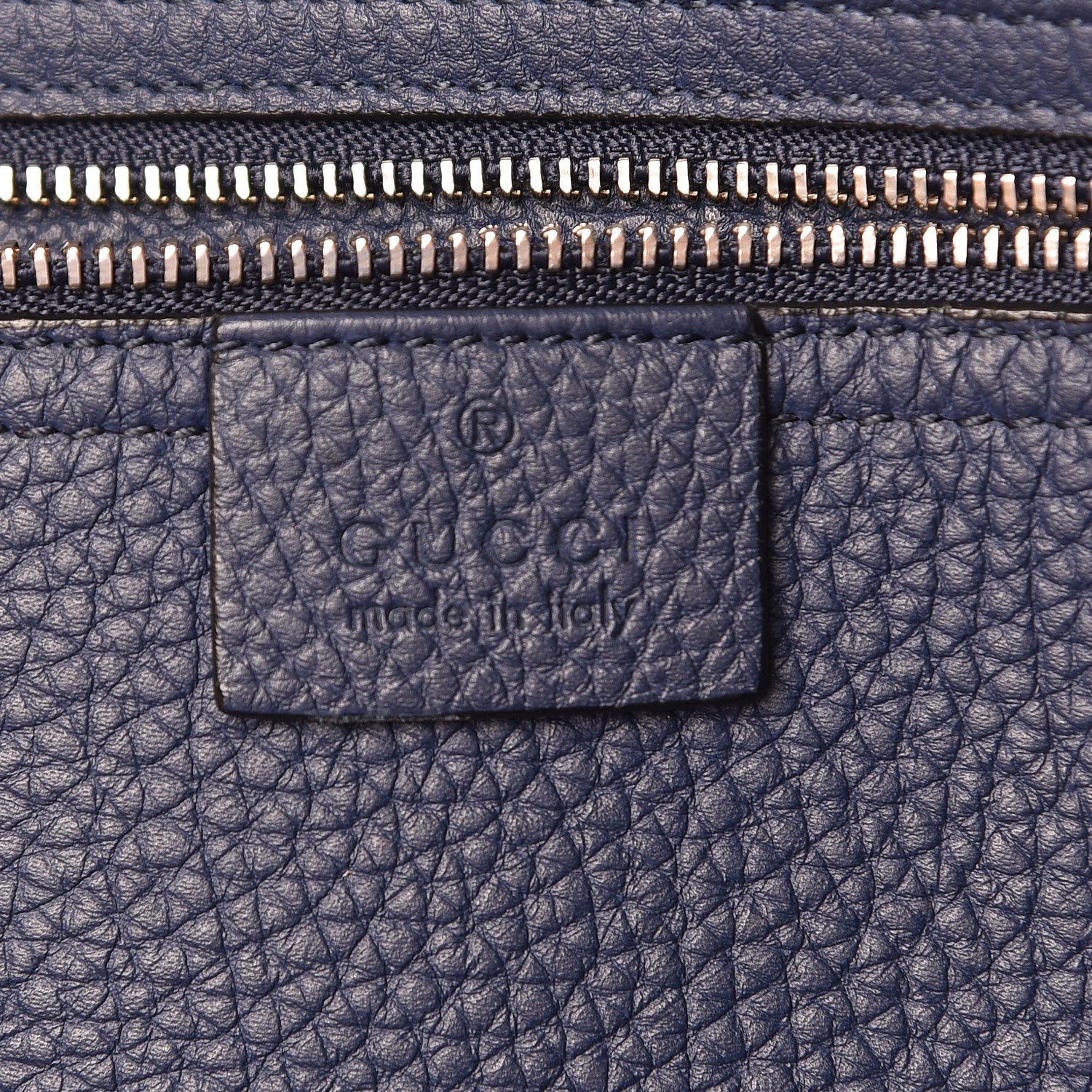 Gucci Soft Calfskin Medium Jackie Top Handle Bag Classic Blue Marine 6 of 15
