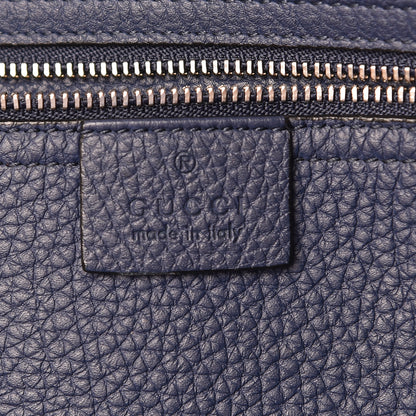 Gucci Soft Calfskin Medium Jackie Top Handle Bag Classic Blue Marine 6 of 15