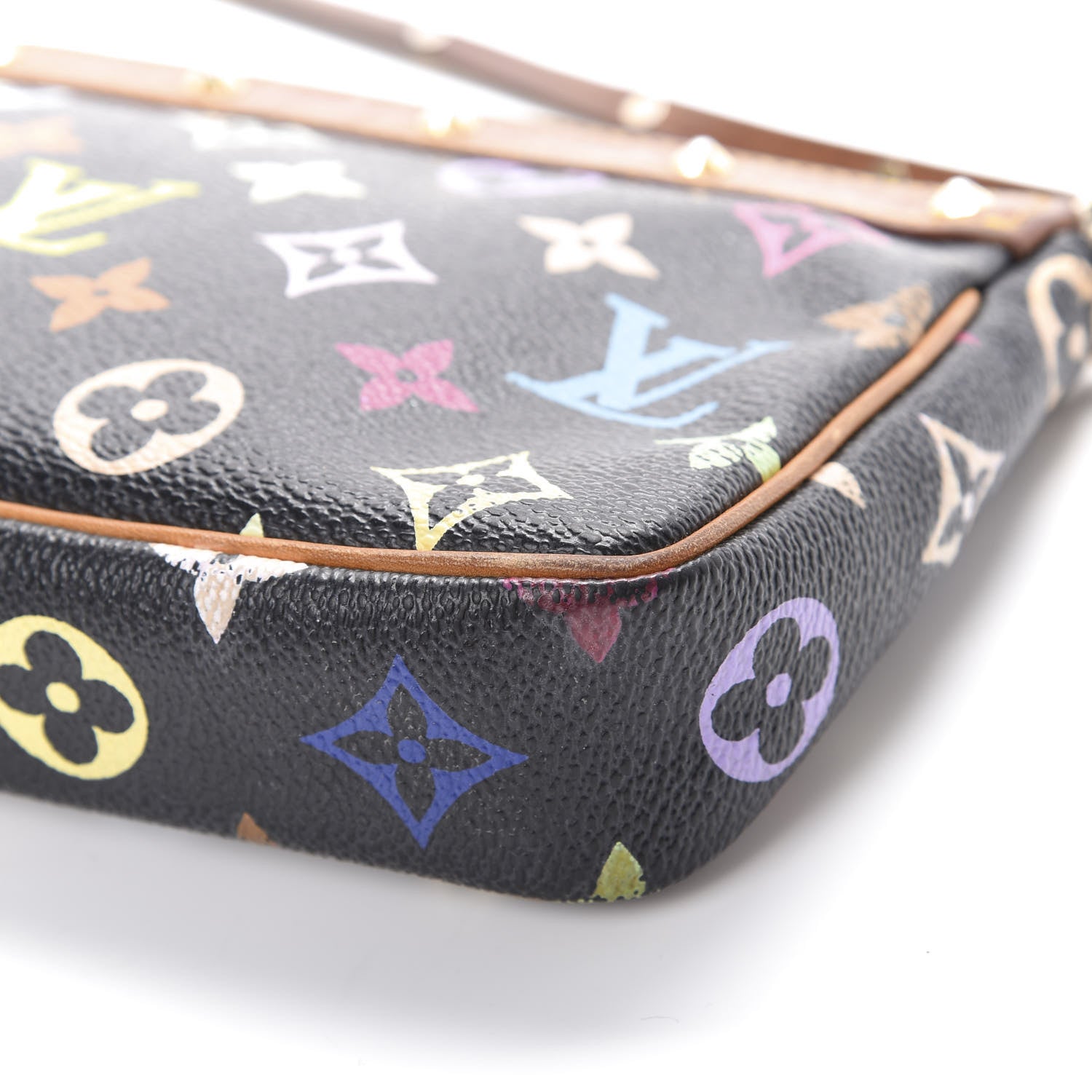 Louis Vuitton Monogram Multicolor Pochette Accessories Black 10 of 14
