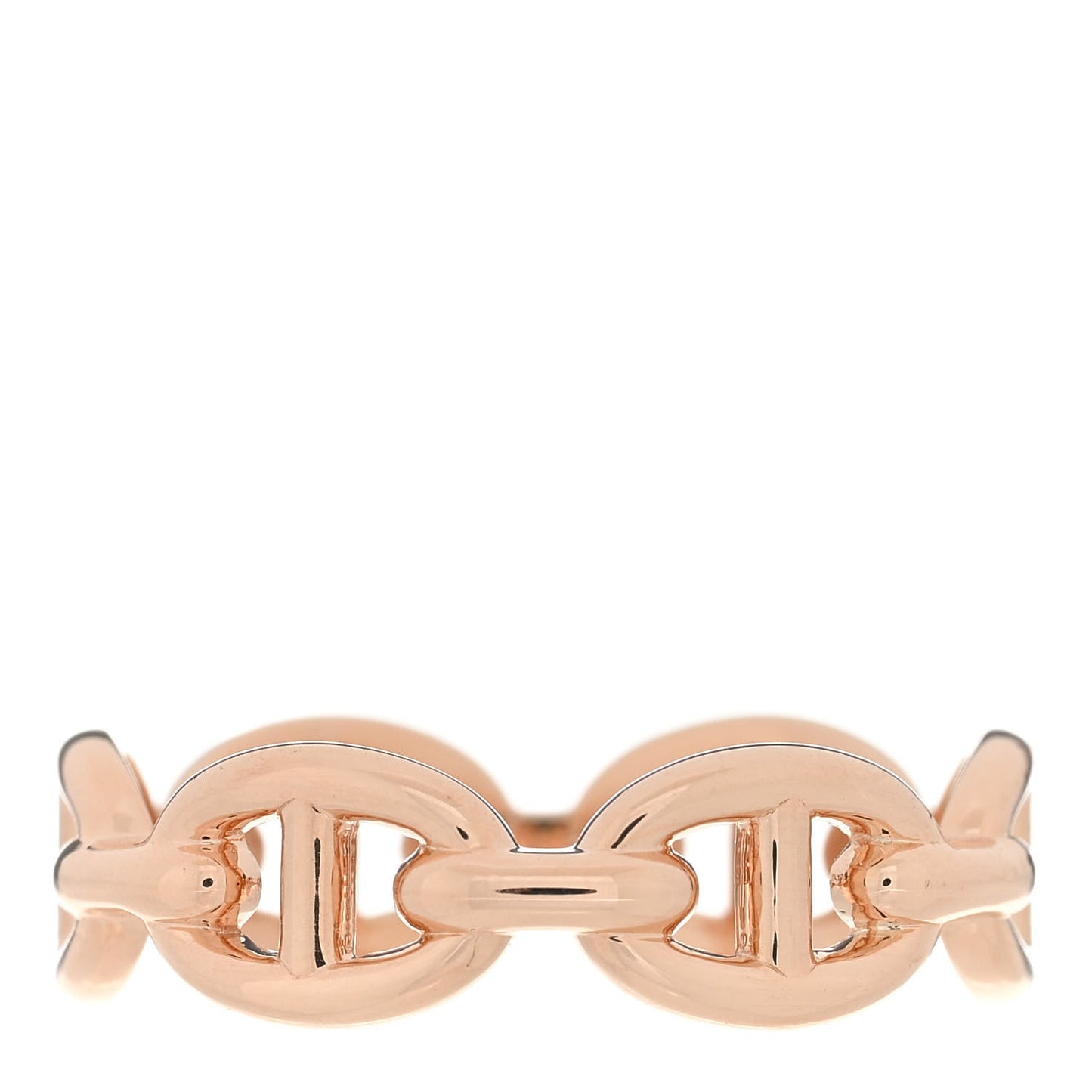 18K Rose Gold PM Chaine d'Ancre Enchainee Ring 53 6.5