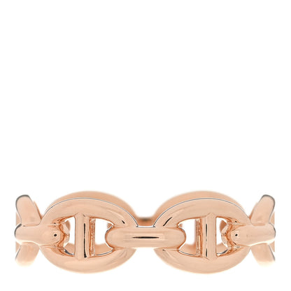 Hermes 18K Rose Gold PM Chaine d'Ancre Enchainee Ring 53 6.5 3 of 5
