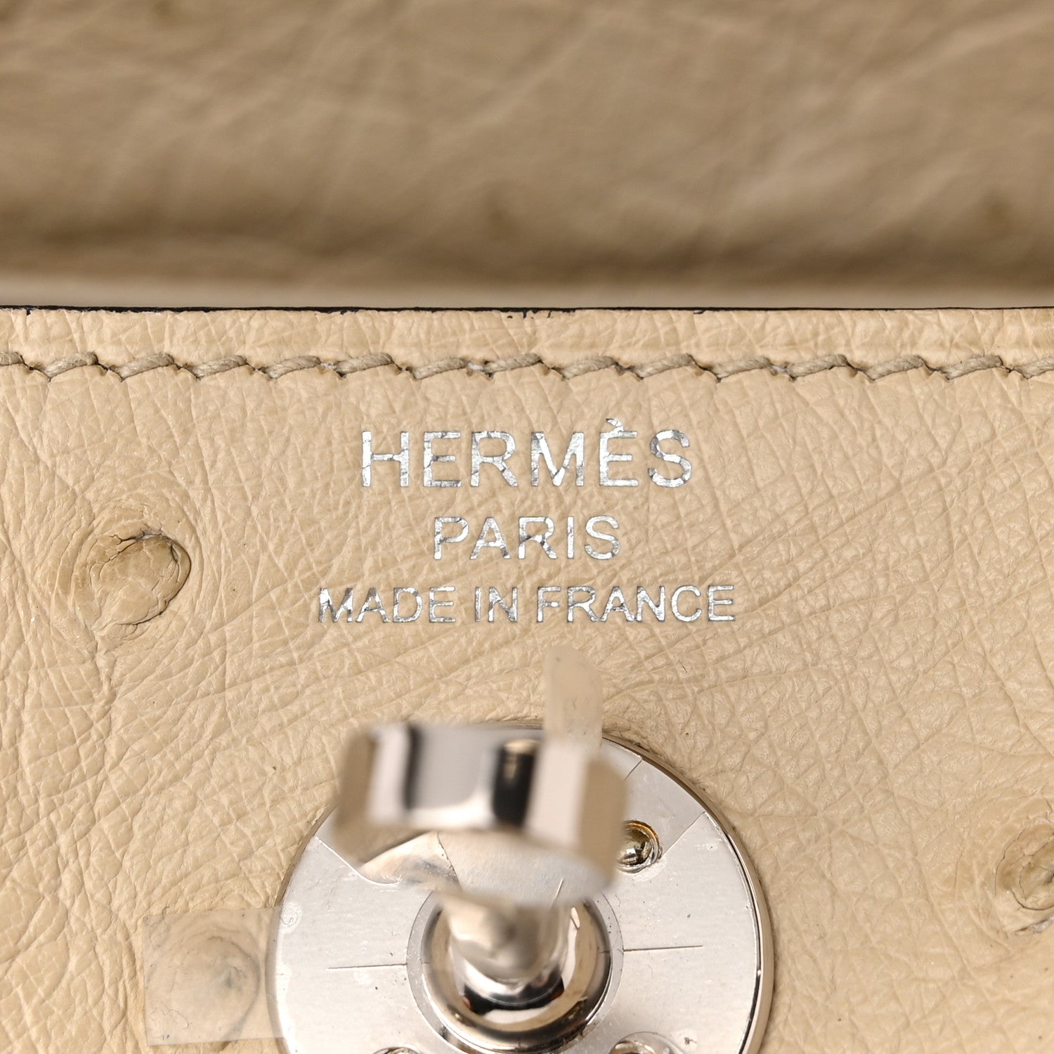 Hermes Ostrich Mini Lindy 20 Nata 6 of 11