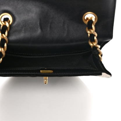 Chanel Velvet Quilted Mini Place Vendome Flap Black White 5 of 12