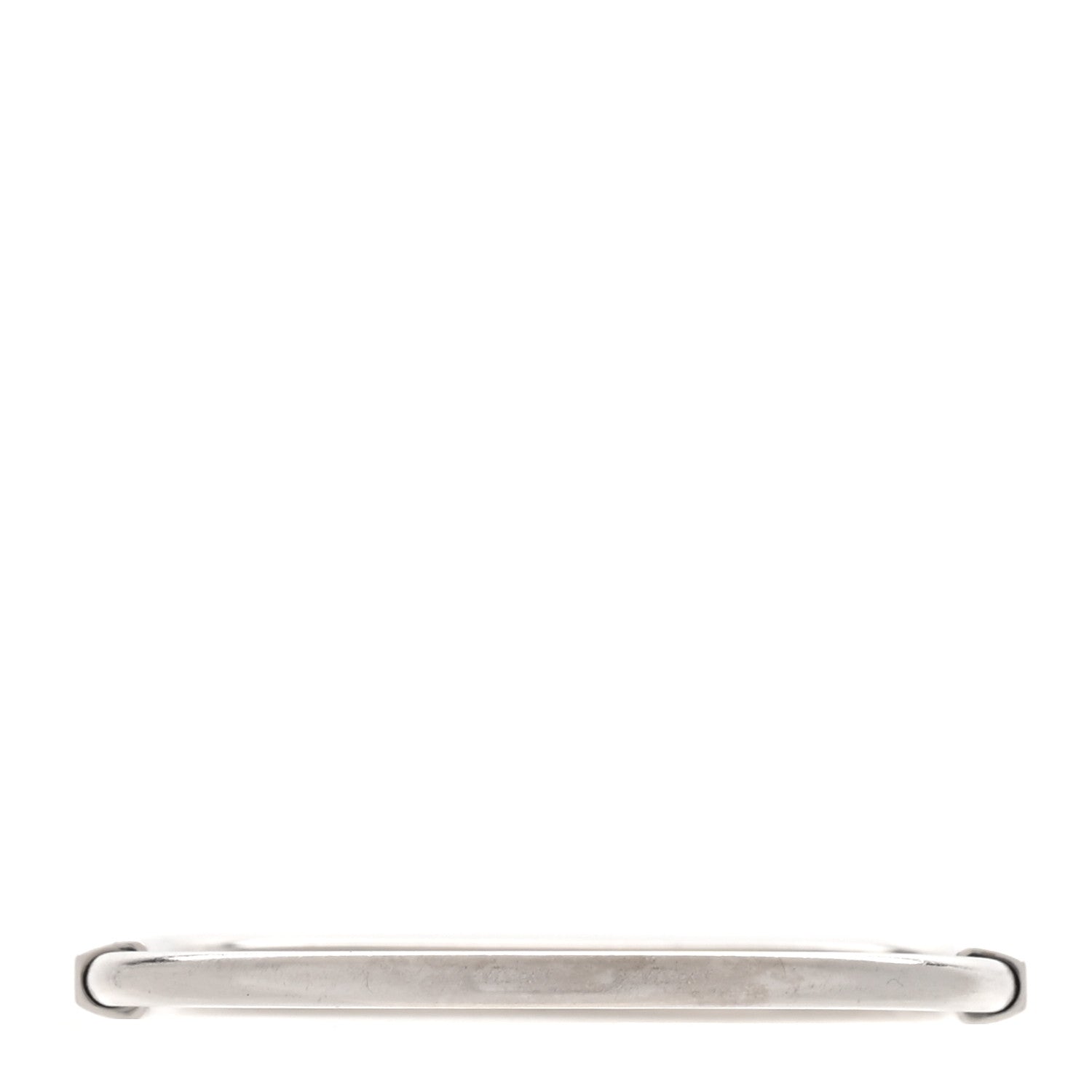 Tiffany 18K White Gold Lock Narrow Bangle Bracelet 6 of 6