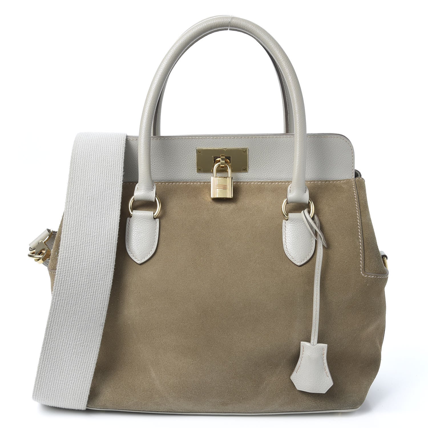 Hermes Veau Grizzly Evercolor Toolbox 26 Gris Perle 1 of 10