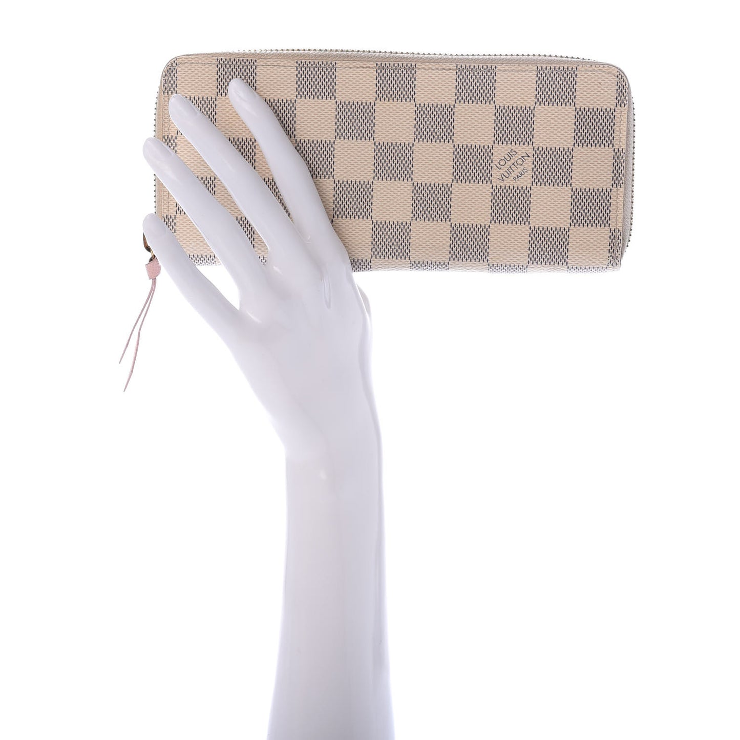 Damier Azur Clemence Wallet Rose Ballerine