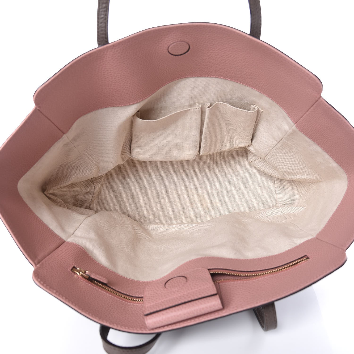 Gucci Dollar Calfskin Medium Swing Tote Grey Field Soft Pink 7 of 9