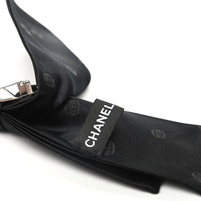 Chanel Satin CC Hair Clip Bow Black 4 of 6