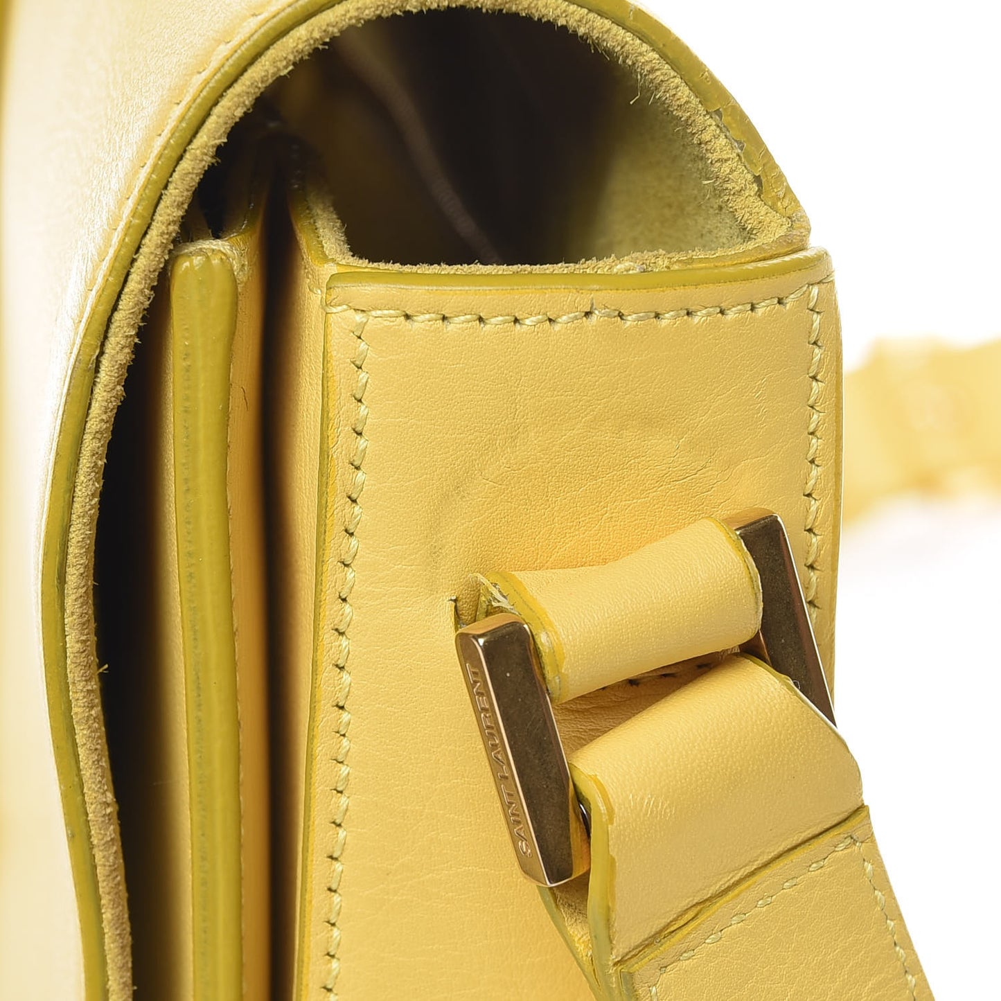 Calfskin Classic Y Satchel Yellow