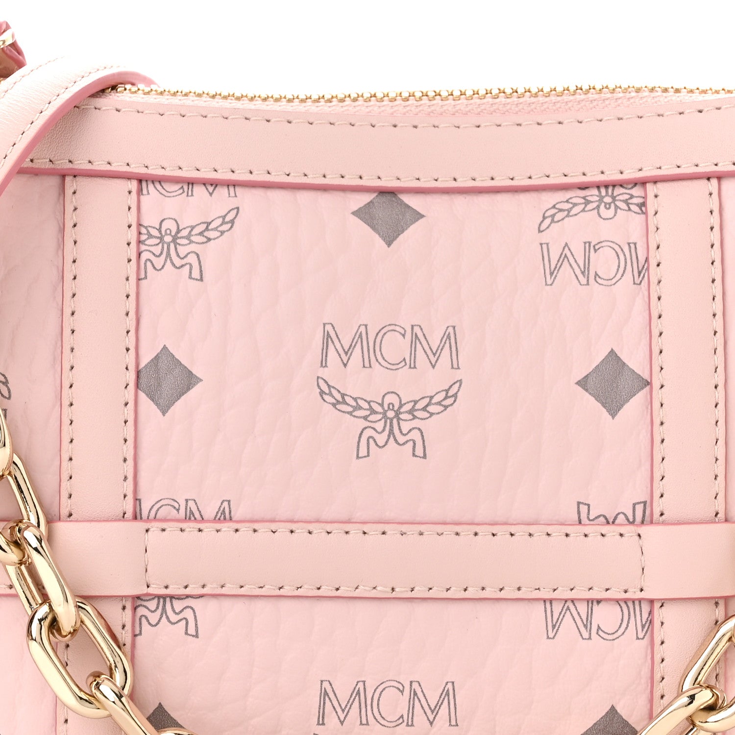 MCM Visetos Nappa Mini Delmy Chain Shoulder Bag Powder Pink 8 of 10