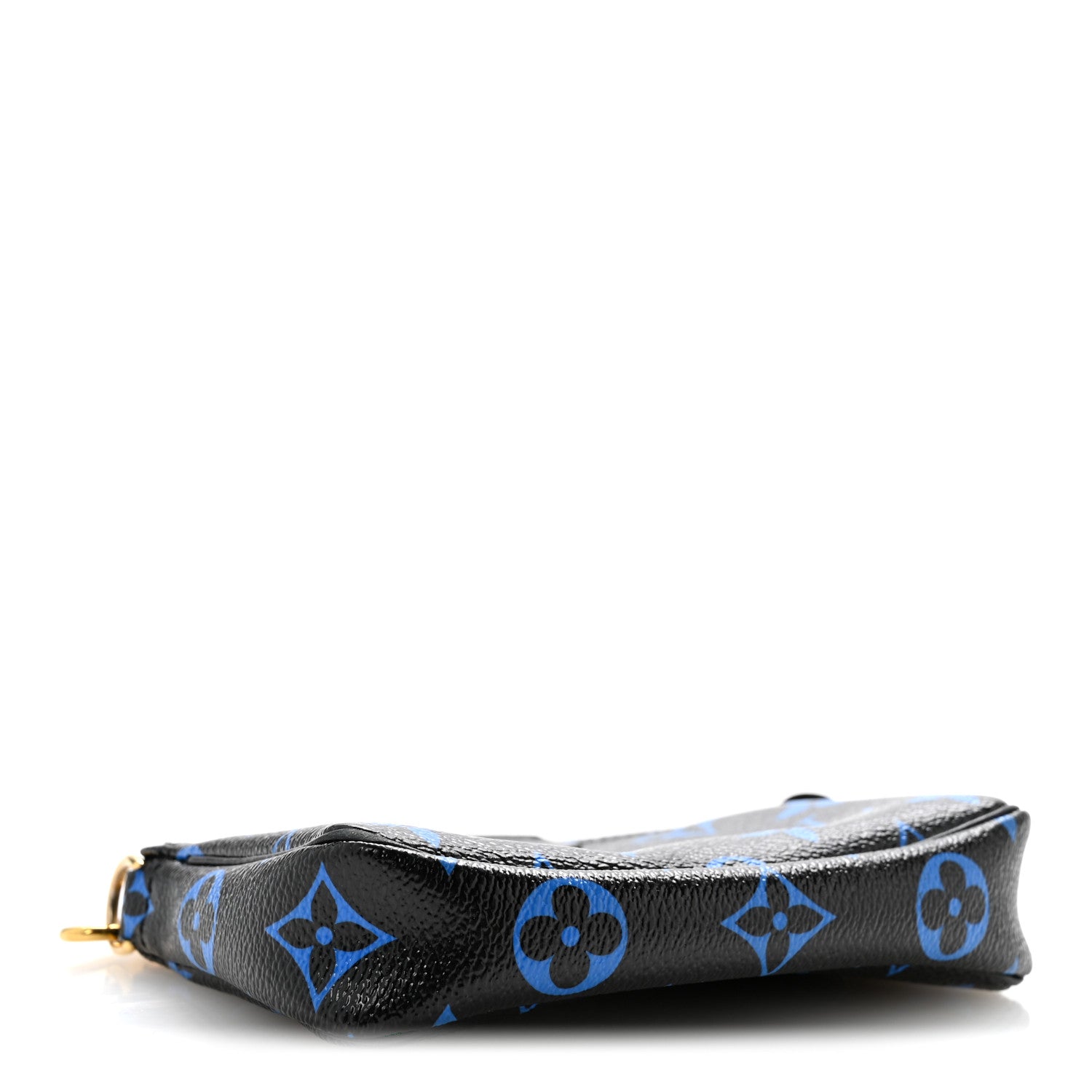 Louis Vuitton Colored Monogram Mini Pochette Accessories Blue Black 4 of 10