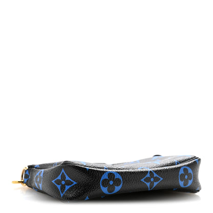 Louis Vuitton Colored Monogram Mini Pochette Accessories Blue Black 4 of 10