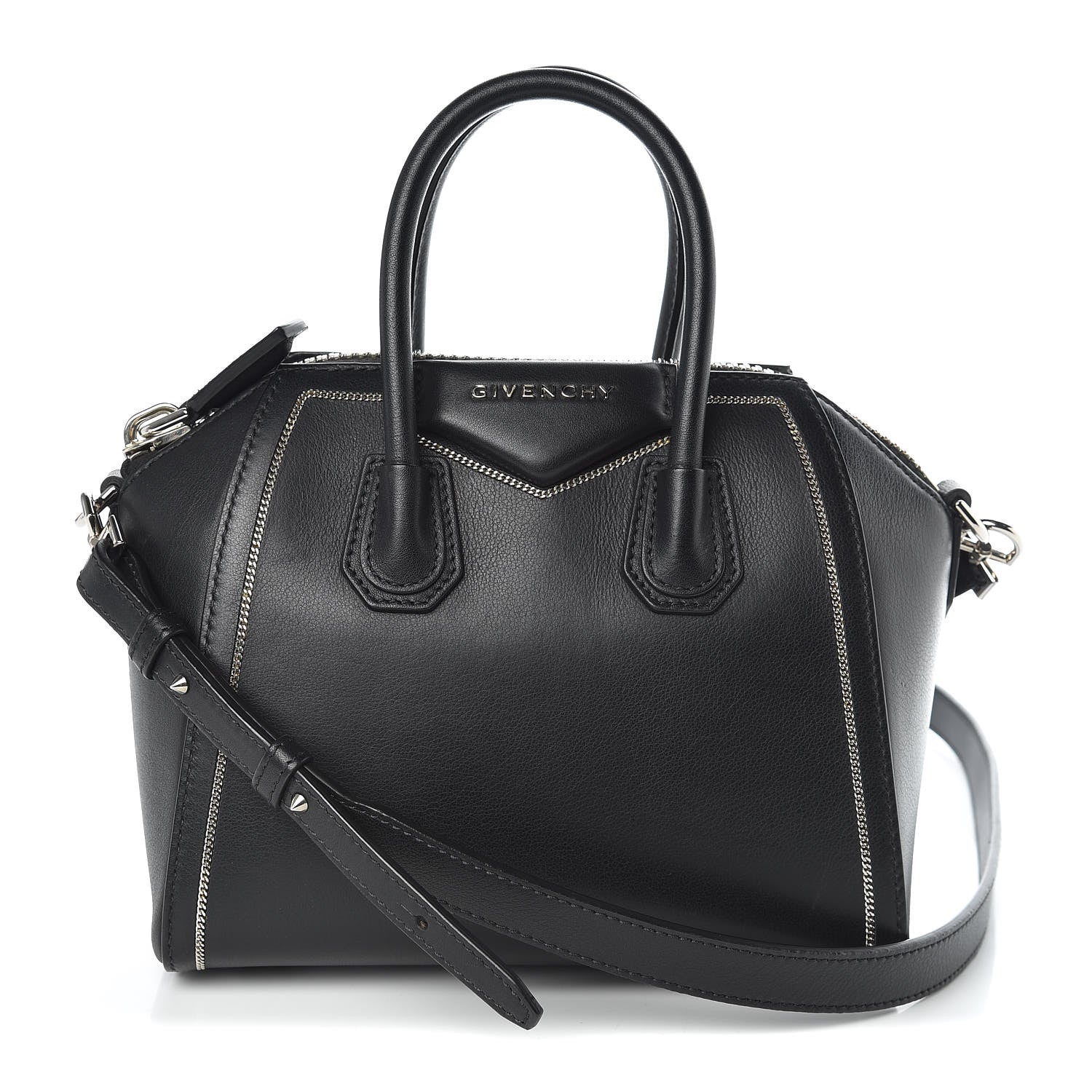 Givenchy Calfskin Chain Detail Mini Antigona Black 1 of 9