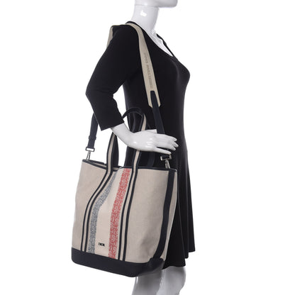 Christian Dior HOMME Oblique Canvas Grained Calfskin Large Three-Tone Tote Beige 2 of 10