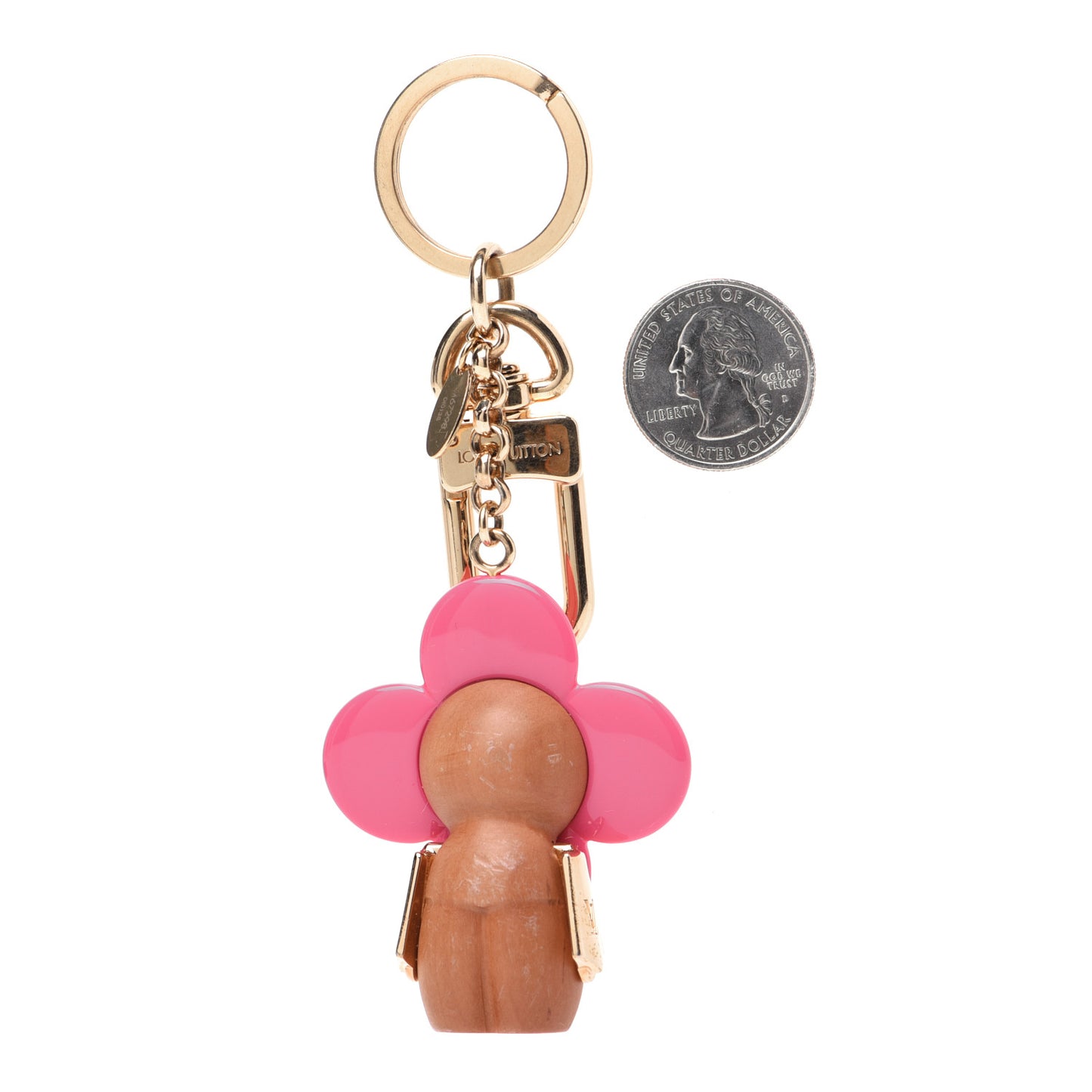 Resin Wood Vivienne Bag Charm Pink