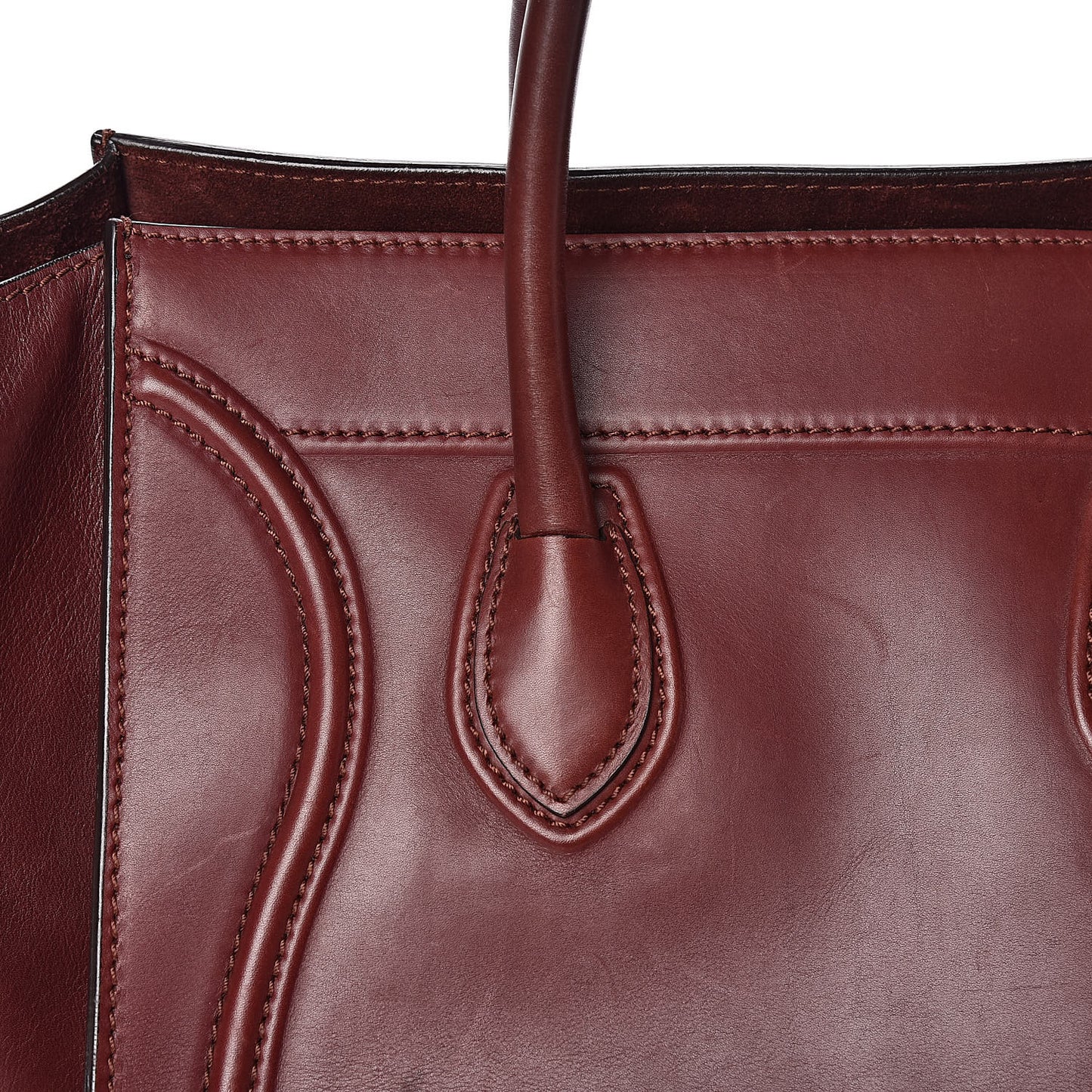 Natural Calfskin Medium Phantom Luggage Burgundy