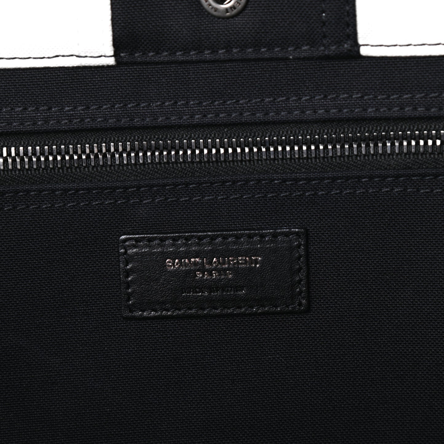 Canvas Noe Striped Tote Black White