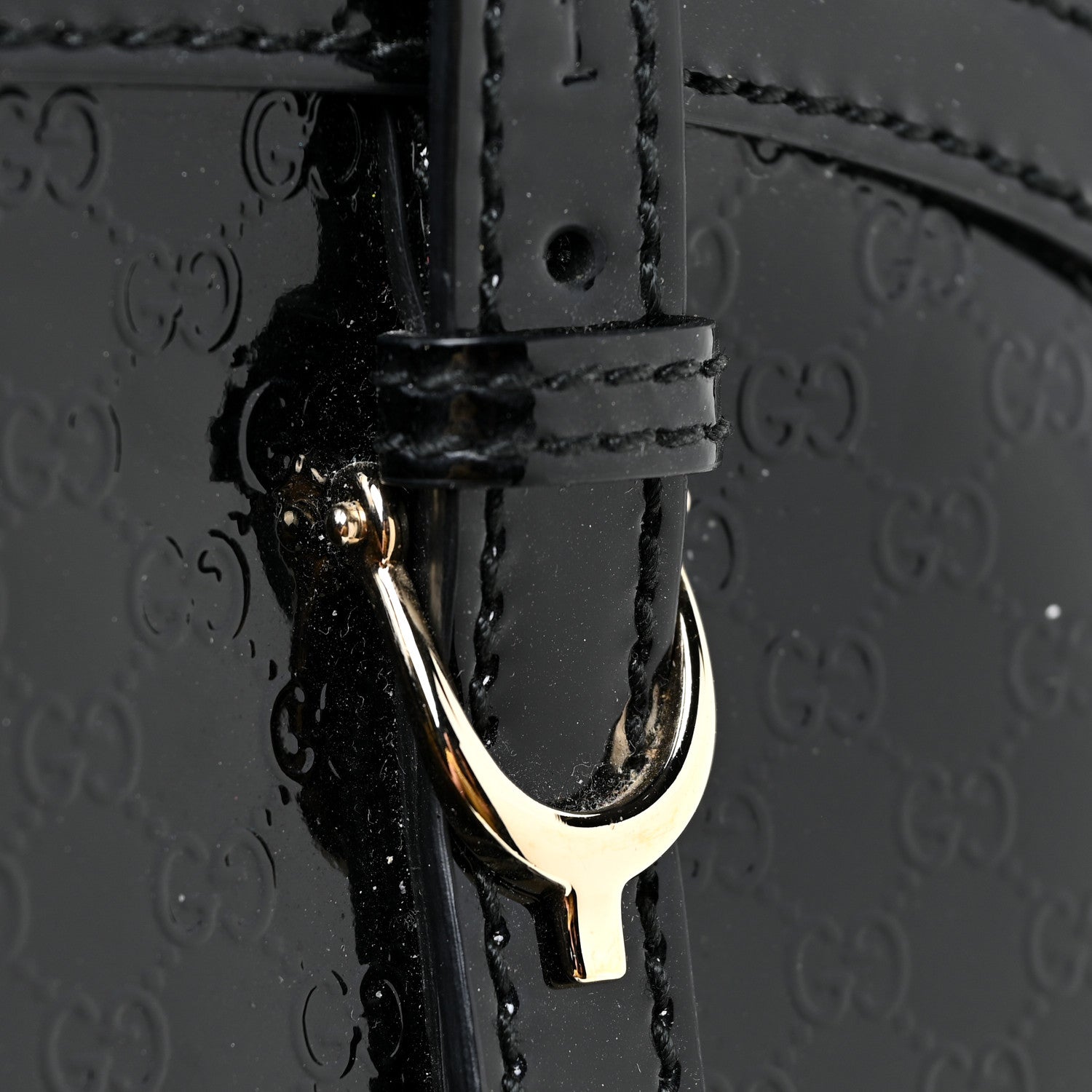 Gucci Patent Microguccissima Small Nice Top Handle Dome Bag Black 16 of 18