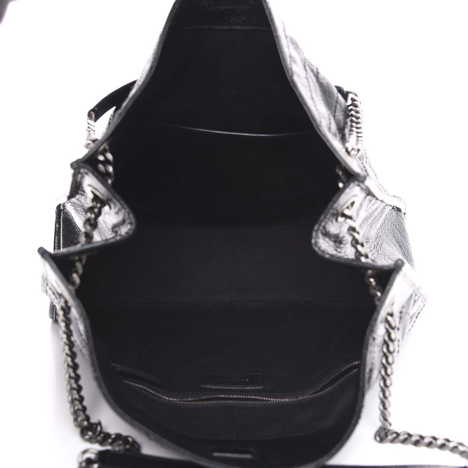 Saint Laurent Crinkled Calfskin Matelasse Monogram Niki Shoulder Bag Black 5 of 12