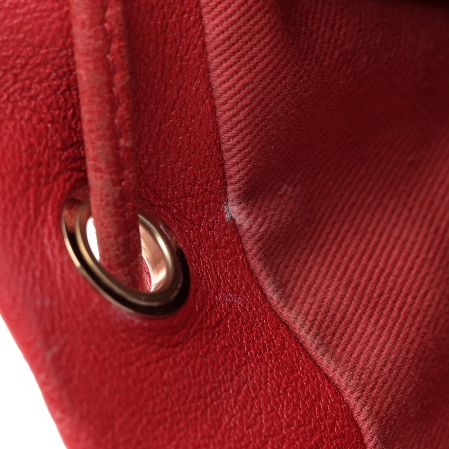 Chanel Sheepskin Caviar Quilted Daily Round Backpack Red 12 of 13