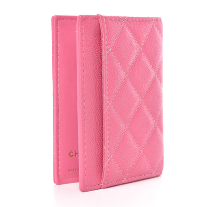 Chanel Caviar Quilted Card Holder Wallet Pink 3 of 7