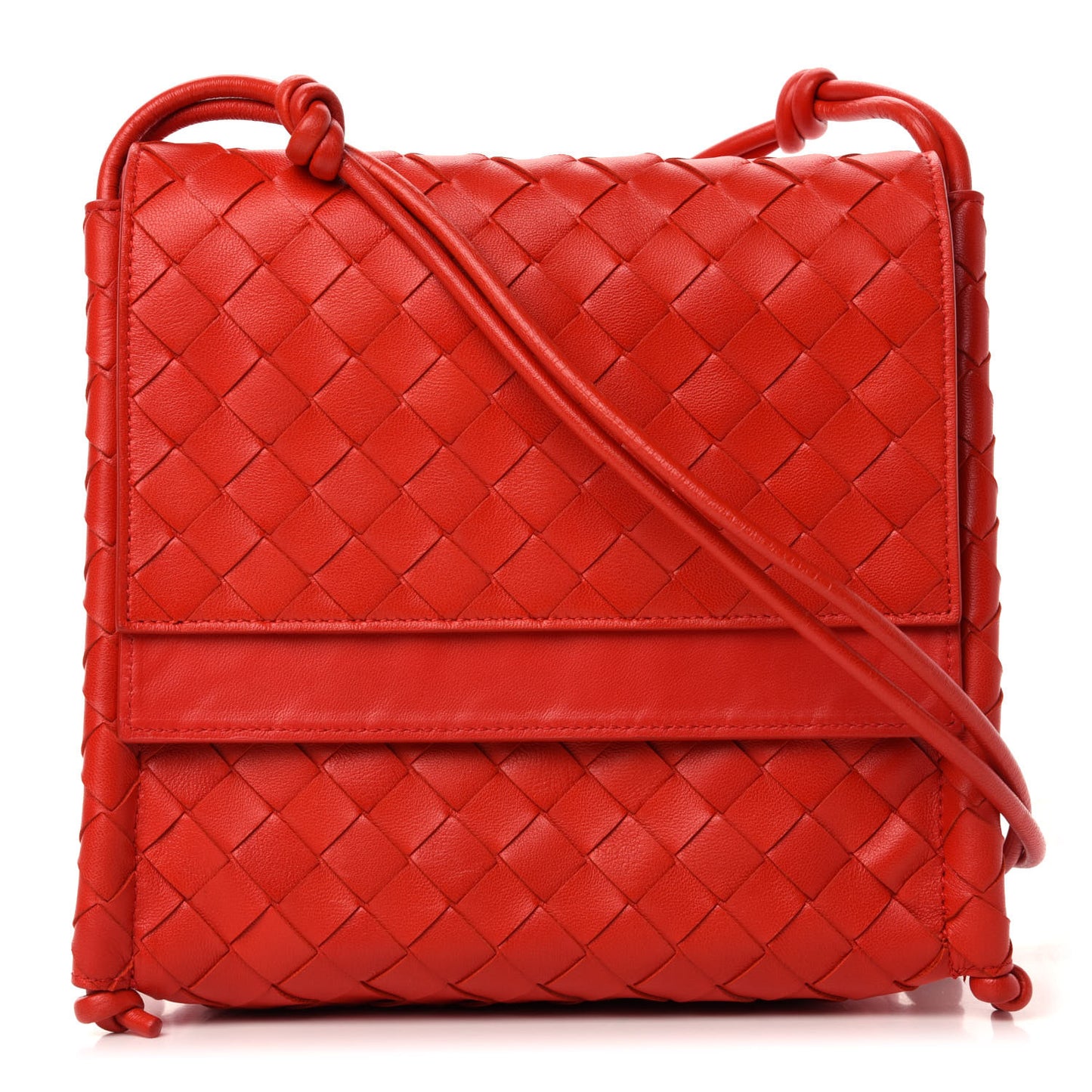 Nappa Intrecciato Small Knot Flap Crossbody Nail Polish