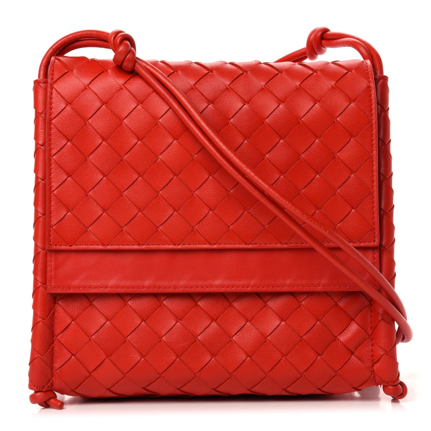 Bottega Veneta Nappa Intrecciato Small Knot Flap Crossbody Nail Polish 1 of 9