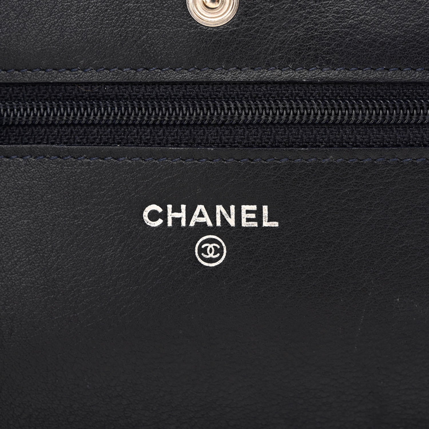 Chanel Aged Calfskin Quilted Reissue Wallet On Chain WOC Navy 6 of 11