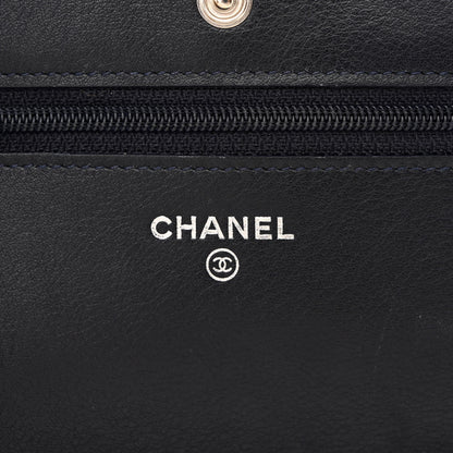 Chanel Aged Calfskin Quilted Reissue Wallet On Chain WOC Navy 6 of 11