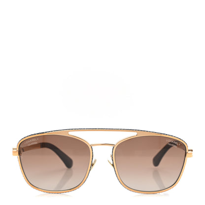 Chanel Metal Denim Pilot Sunglasses 4290-Q Brown 2 of 9