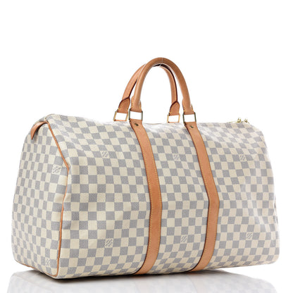 Louis Vuitton Damier Azur Keepall 50 3 of 15