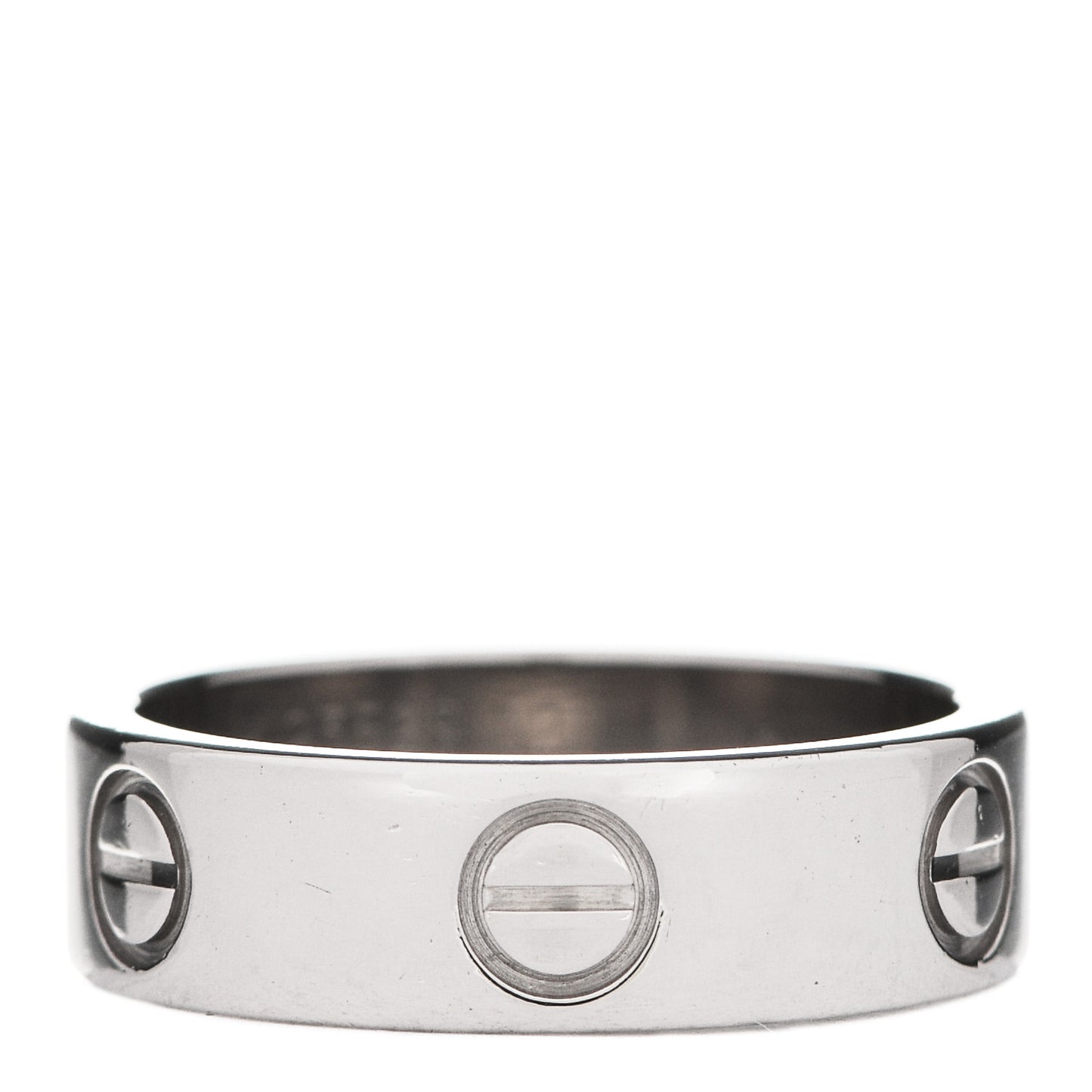 18K White Gold 5.5mm LOVE Ring 52 6