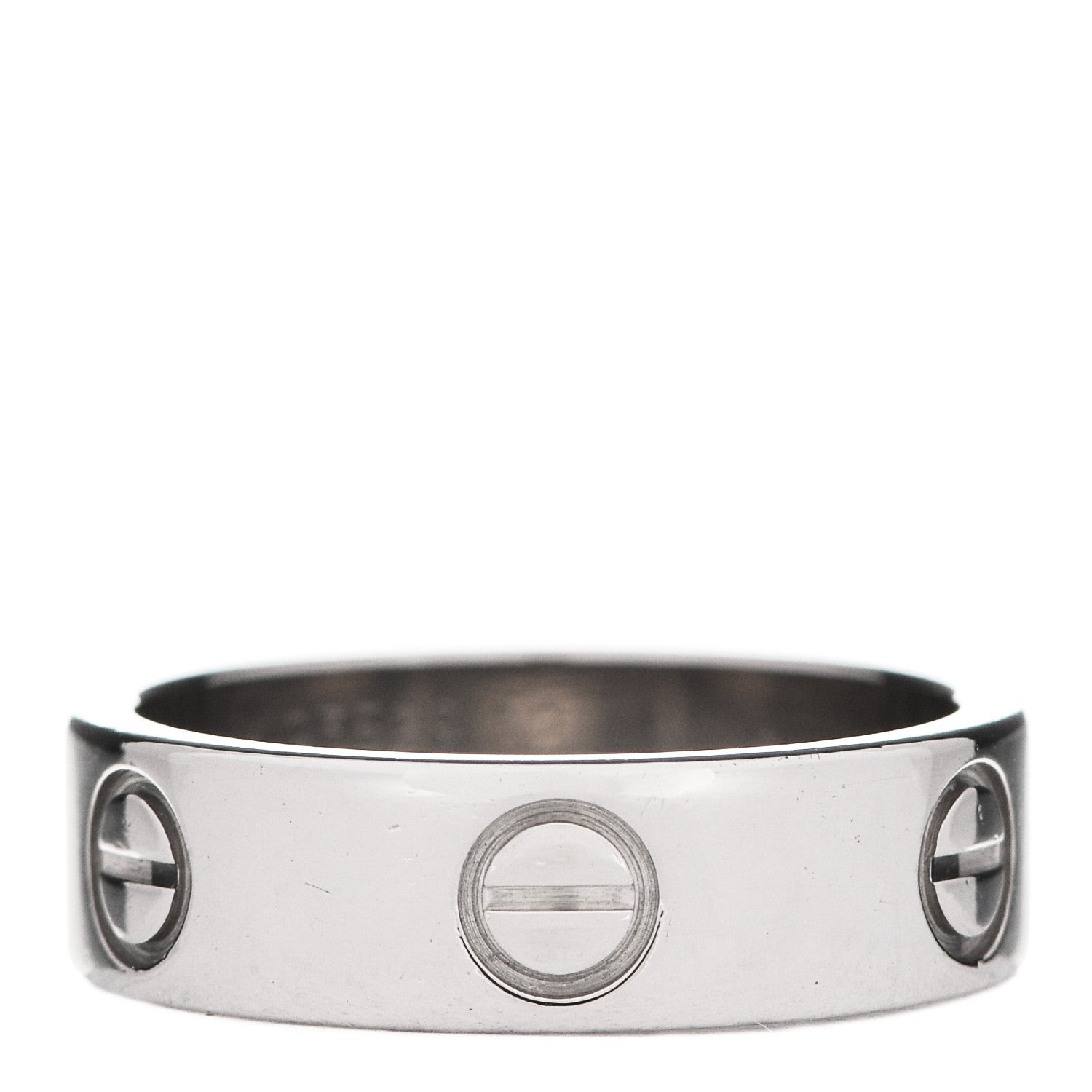 Cartier 18K White Gold 5.5mm LOVE Ring 52 6 1 of 5