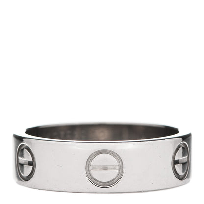 Cartier 18K White Gold 5.5mm LOVE Ring 52 6 1 of 5