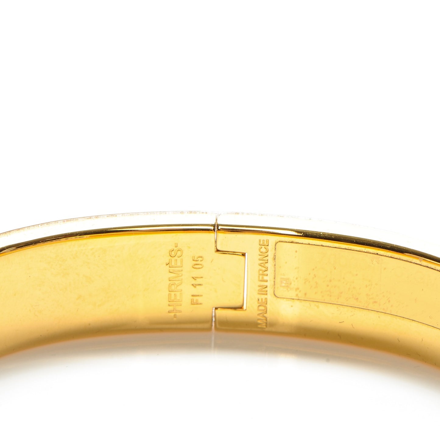 Enamel Narrow Clic Clac H Bracelet PM Black