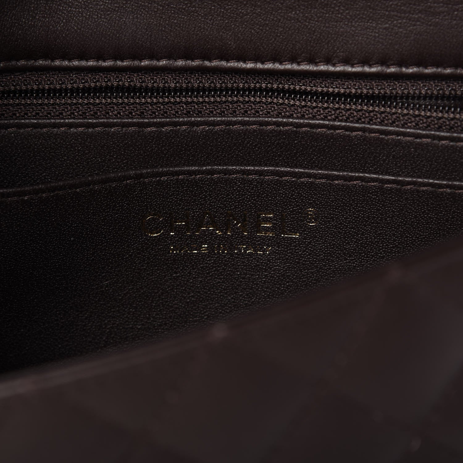 Chanel Lambskin Quilted Mini Rectangular Flap Dark Brown 8 of 11