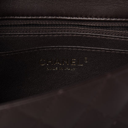 Chanel Lambskin Quilted Mini Rectangular Flap Dark Brown 8 of 11