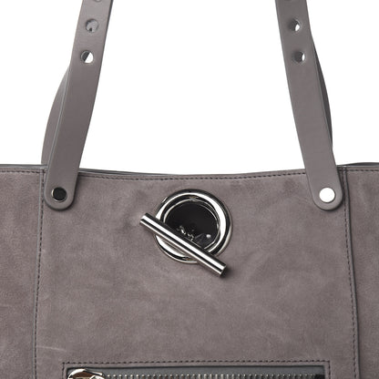 Alexander Wang Pebbled Calfskin Suede Chain Riot Tote Grey 8 of 8