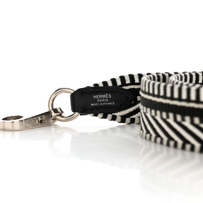 Hermes Toile Swift 25mm Sangle Cavale Shoulder Strap Black Ecru 3 of 4