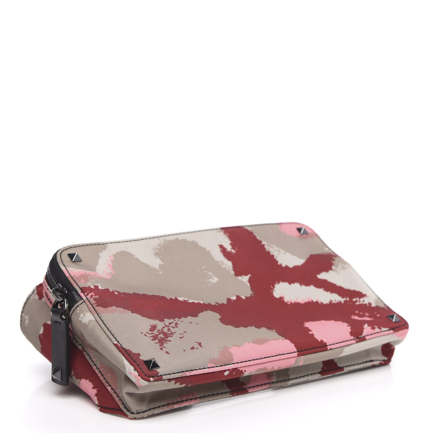 Nylon Camouart Belt Bag Red Multicolor